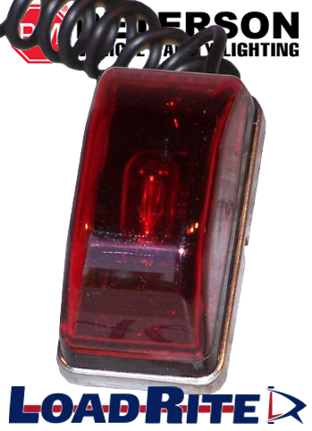 RED CLEARANCE LIGHT WITH 12" LEAD