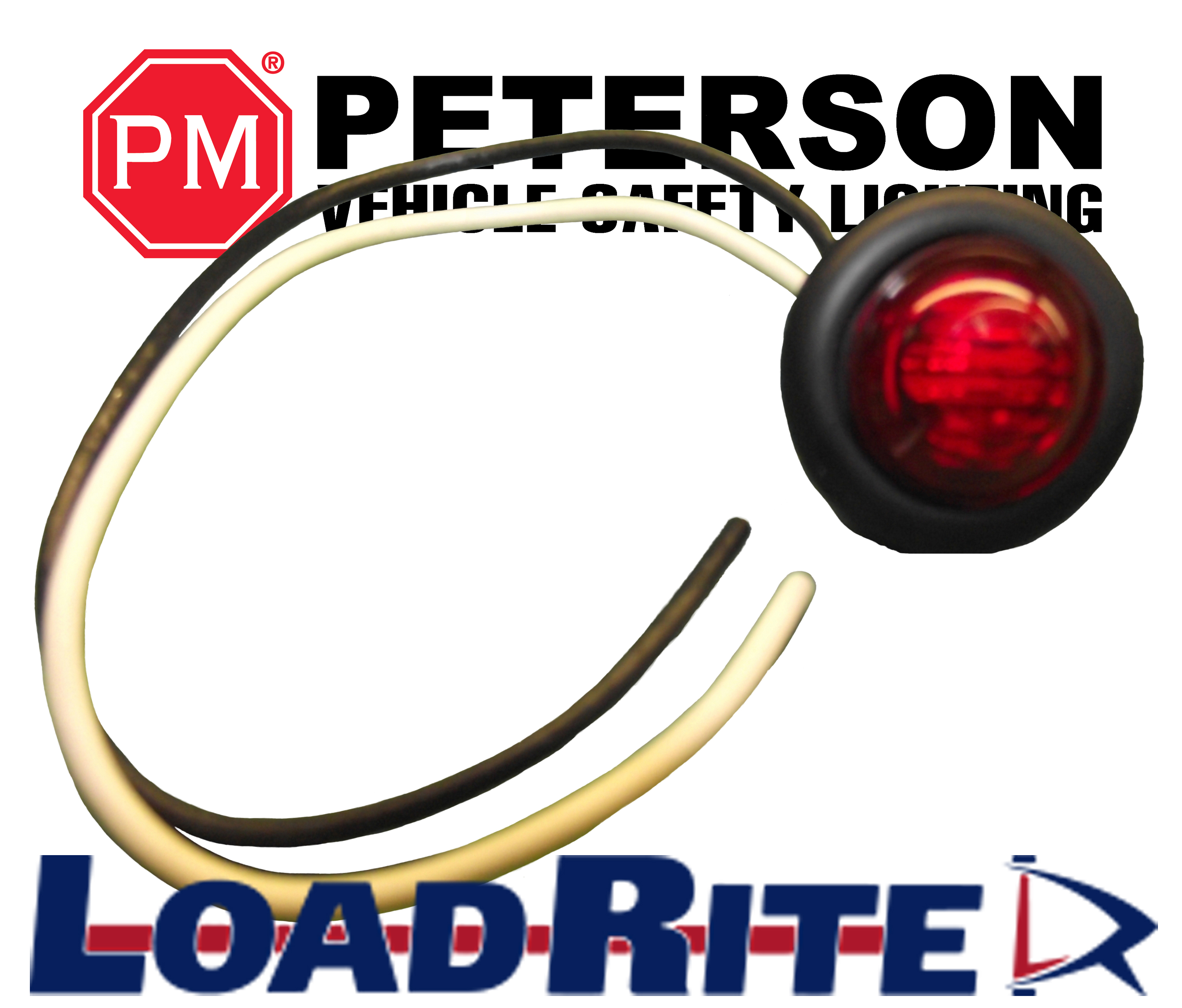 1" ROUND LED RED CLEARANCE LIGHT WITH GROMMET