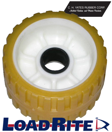 <b><font color="1b1457"><i>LOADRITE</i></font><SUP>Ⓒ</SUP></b> YELLOW TPR ROLLER WITH 1.13" BUSHING