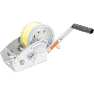 TWO-SPEED TRAILER WINCH WITH HD YELLOW STRAP - 3200LB
