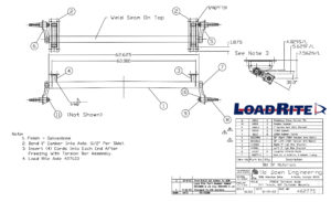 2500LB TORSION IDLER AXLE ASSEMBLY - 58" FRAME CENTER