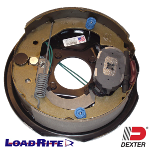 10" FREE BACKING ELECTRIC DRUM BRAKE ASSEMBLY - LEFT HAND