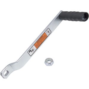 Winch handle with nut