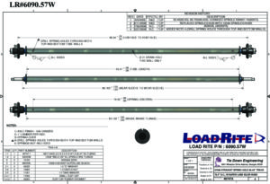 2700LB SPRING AXLE ASSEMBLY - 78.5" S.C. - 2" SQUARE